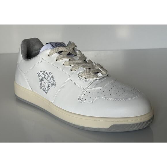 Versace Medusa Men’s White Leather Sneakers 12.5 US (45.5) 1013377 IT NIB $700 main image 7